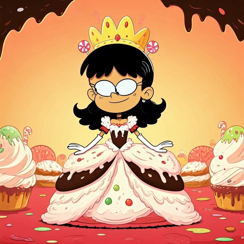 Imagine Stella Zhau from The Loud House as a regal queen, ru...