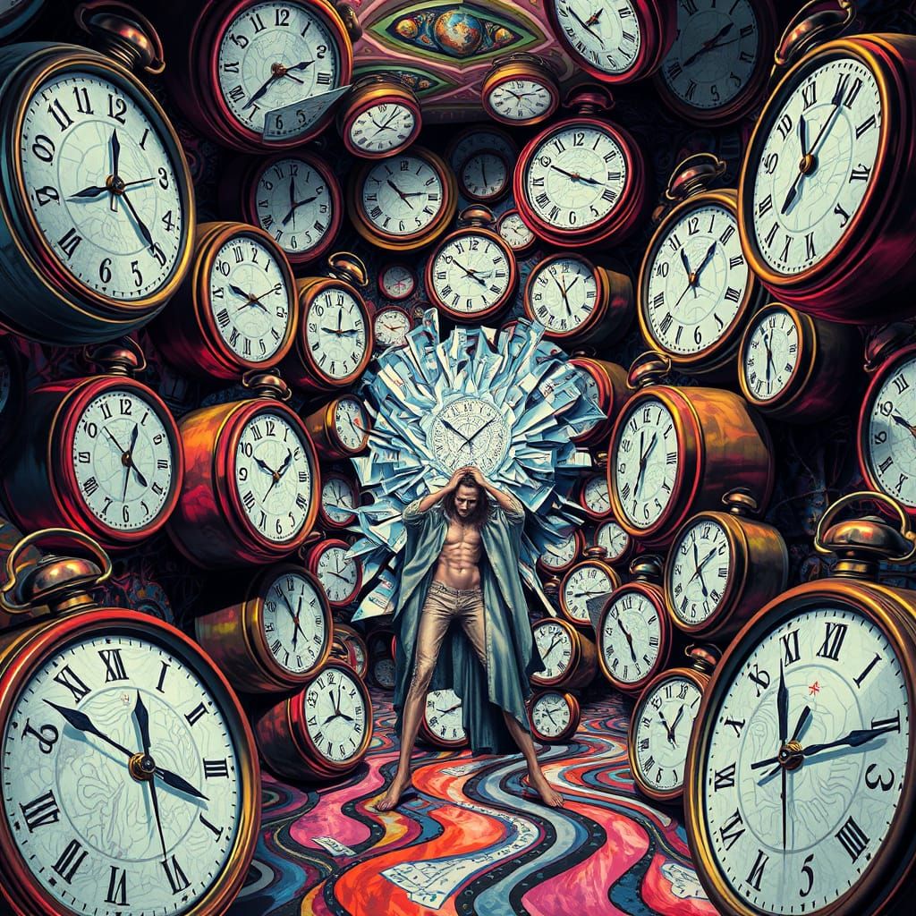 Surreal Chaos of Distorted Time and Space
