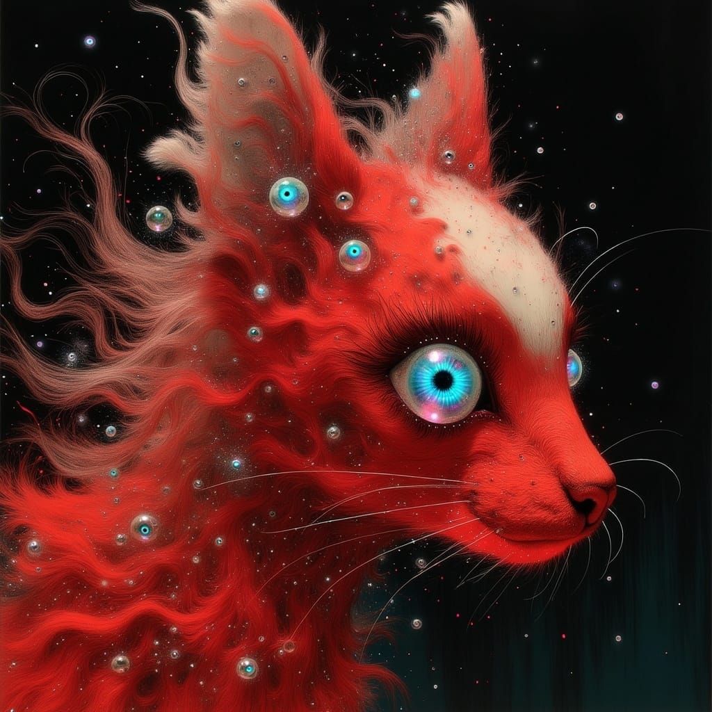 Semi-Transparent Feline Cellophane Creature