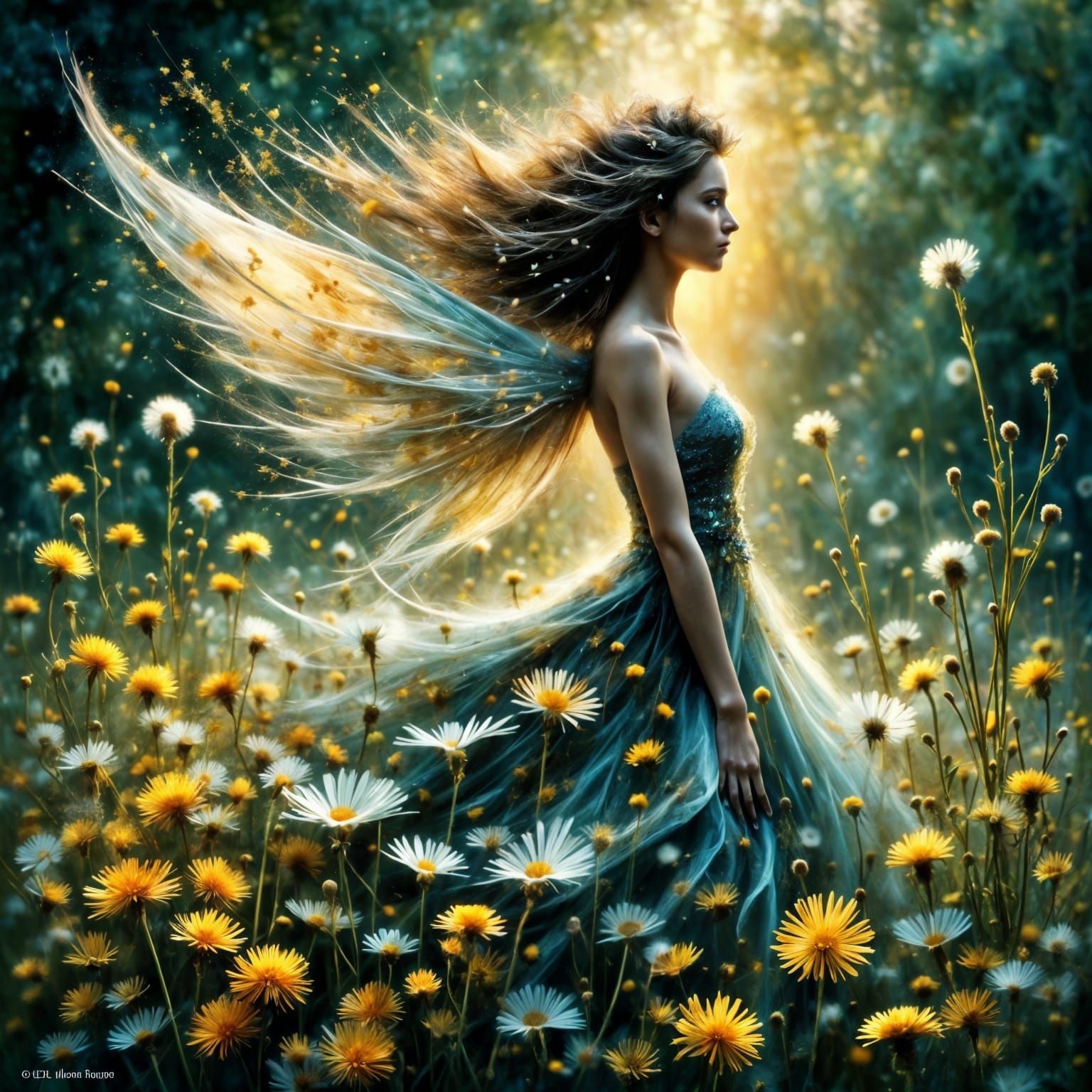 Wildflower Fairy in Vibrant Hyperrealistic Style