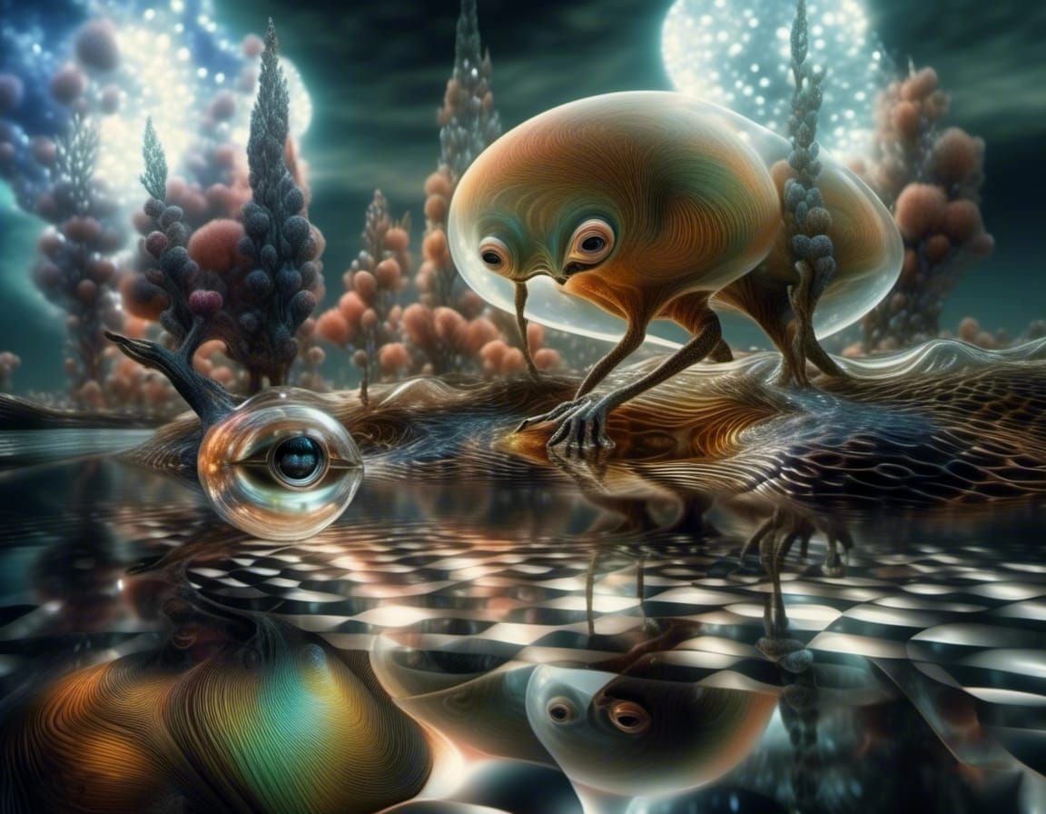 Magical Alien Life in Surreal Photorealistic Style