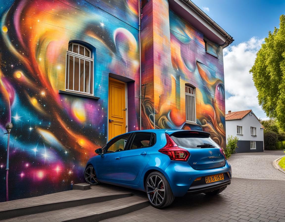 Majestic Graffiti Mural on Fantasy House