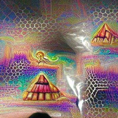 Abstract Geometric Pattern in Psychedelic Colors
