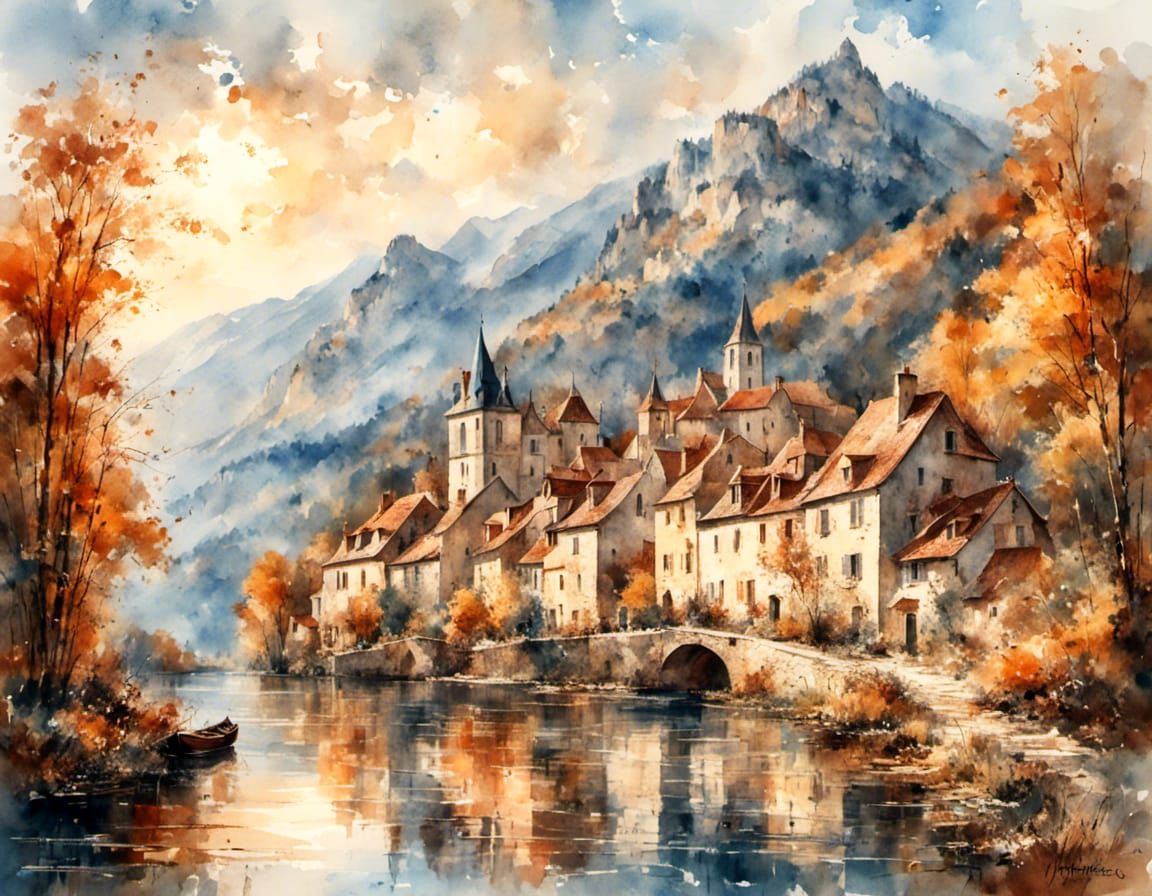 Watercolor landscape