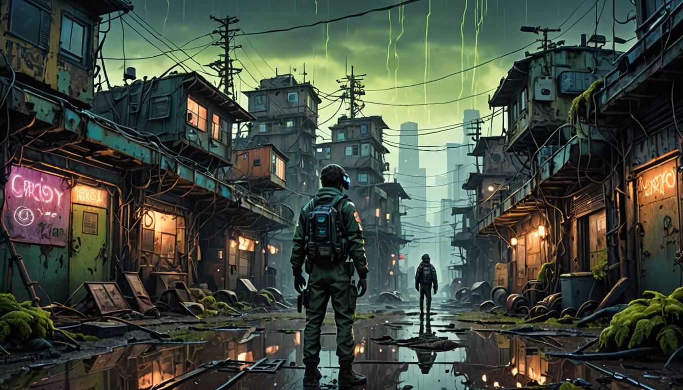 Dystopian Sci-Fi: Agent in Alien Shantytown