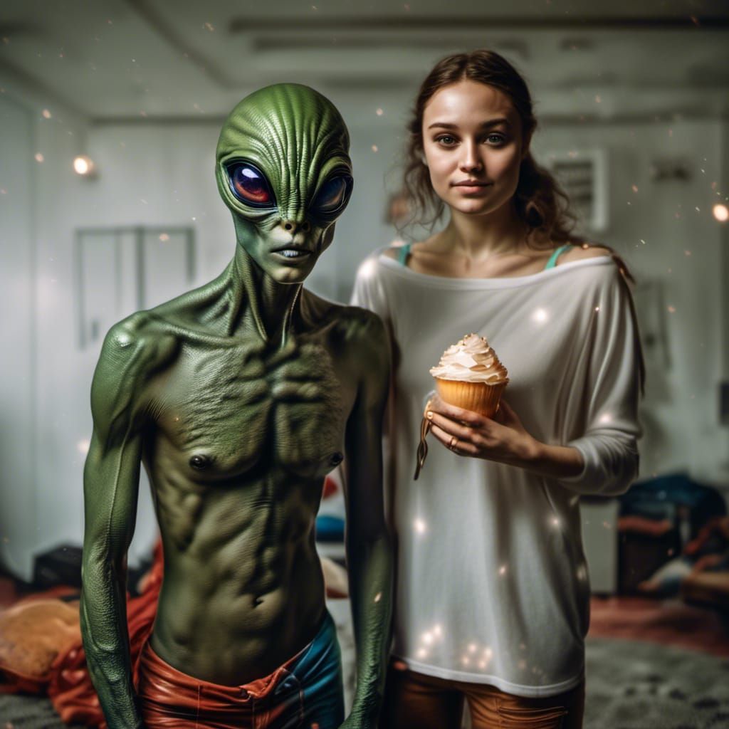 Hyperreal Alien Party: Bizarre Art in Photorealism
