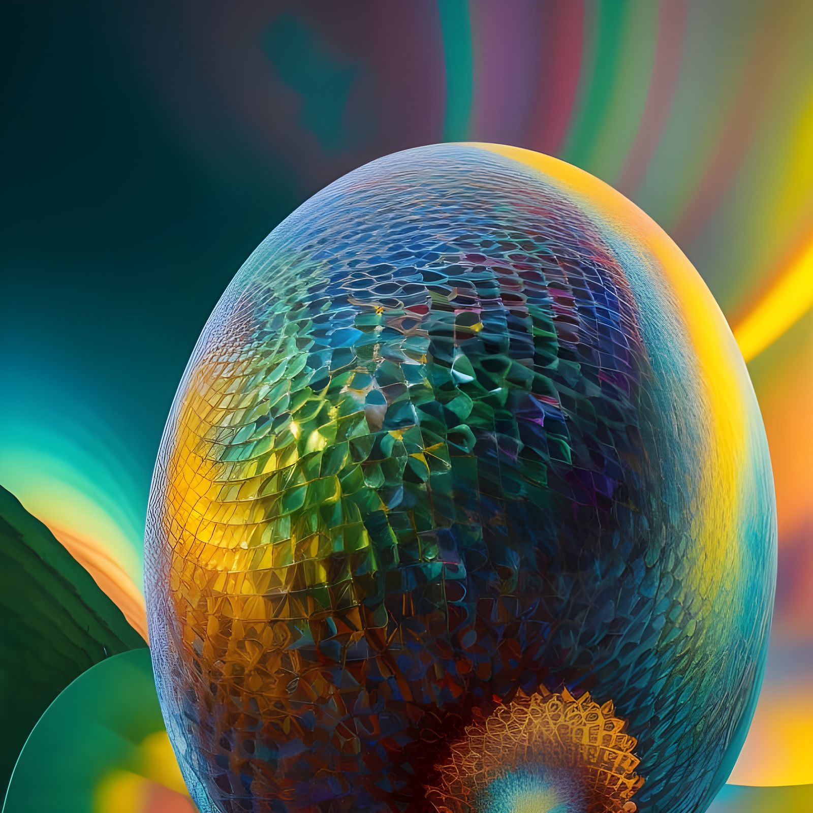 Geometric Abstract Art in Striking Polychromatic Style