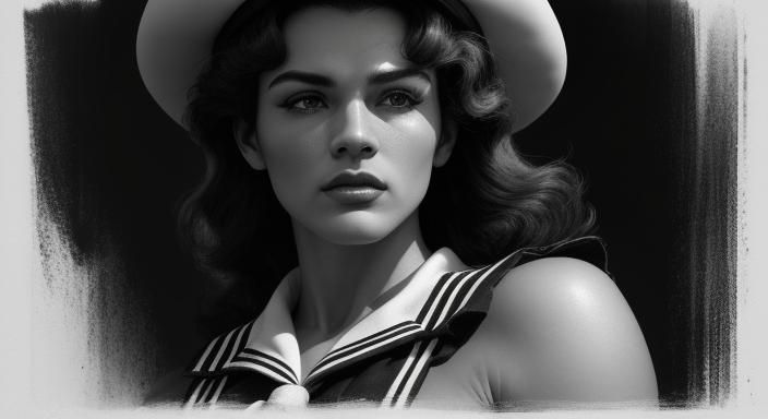 Vintage Sailor Portrait in Moody Rembrandt Lighting