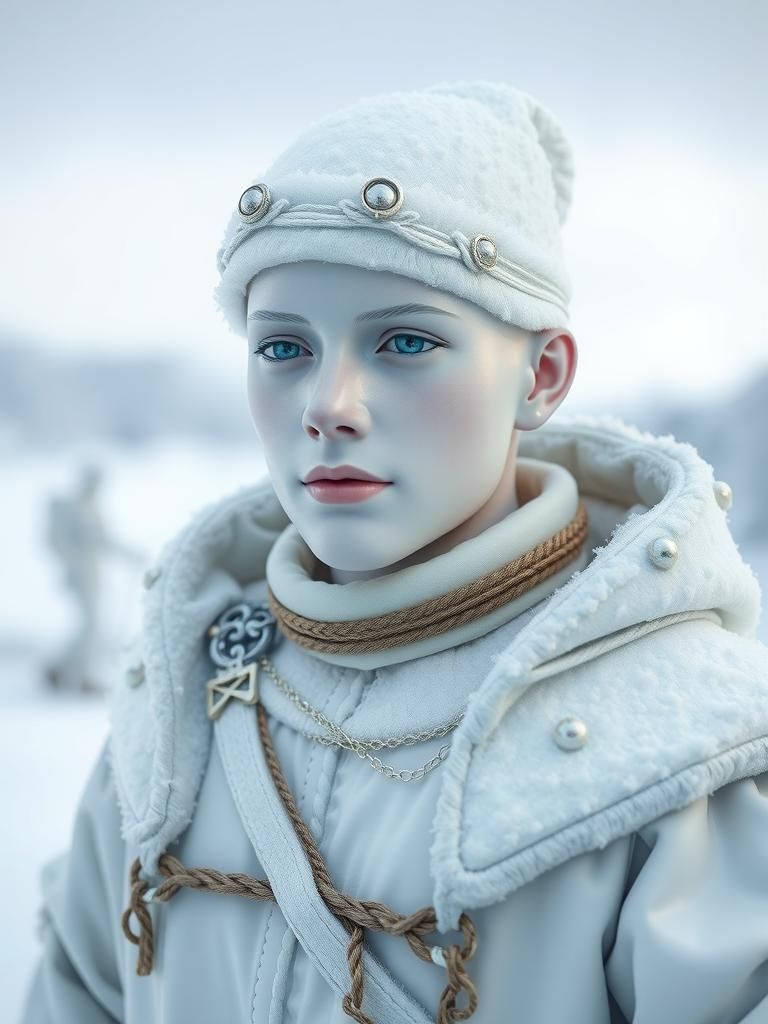 Arctic Soldier: Alabaster Skin, Glass-like Figure