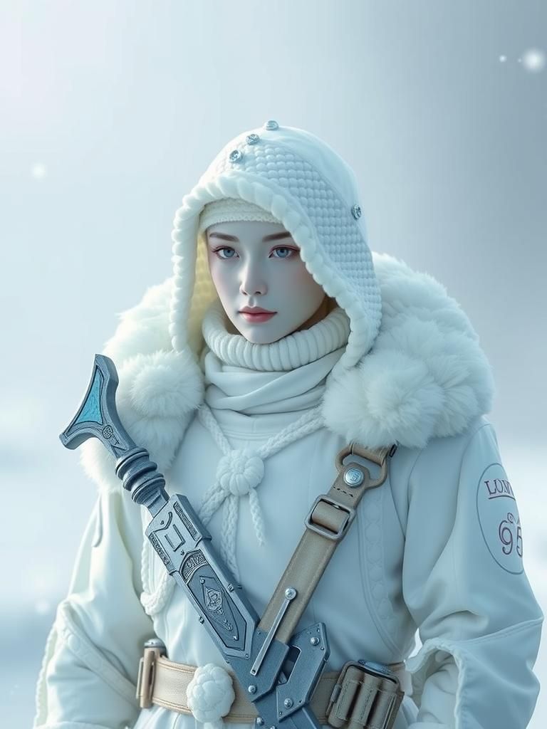 Arctic Glass Soldier: A Full Body Image