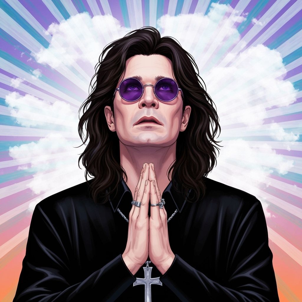 Ozzy Osbourne in 80s Anime Style