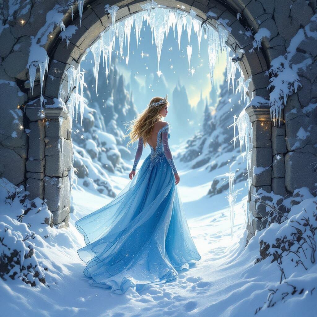 Icy Fairy Queen Portal in Dreamscape Style