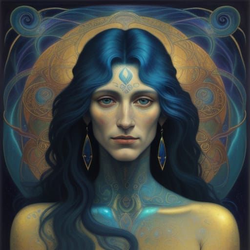 Ethereal Portrait of Austin Osman Spare Embracing the Mystic...