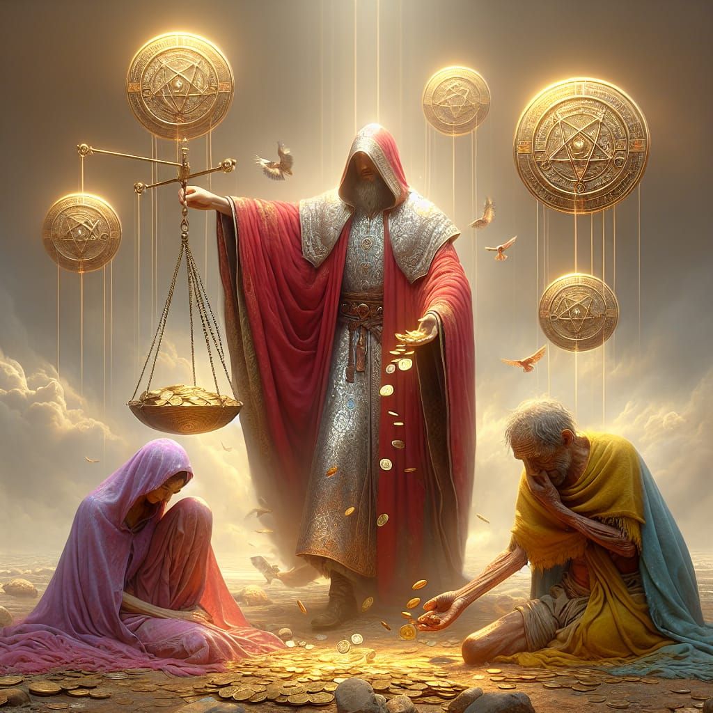 Six of Pentacles, Tarot