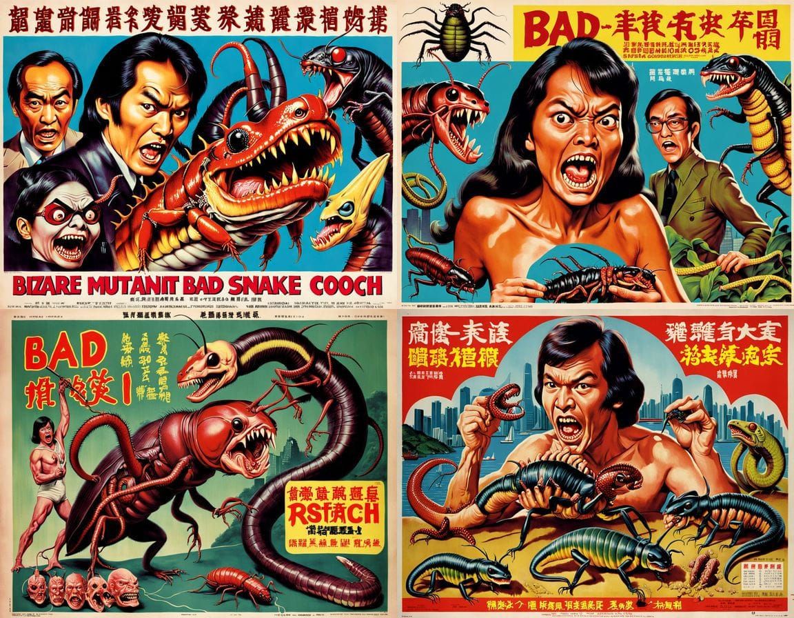 Freakish Hybrid Horror in Retro Hong Kong Harbour