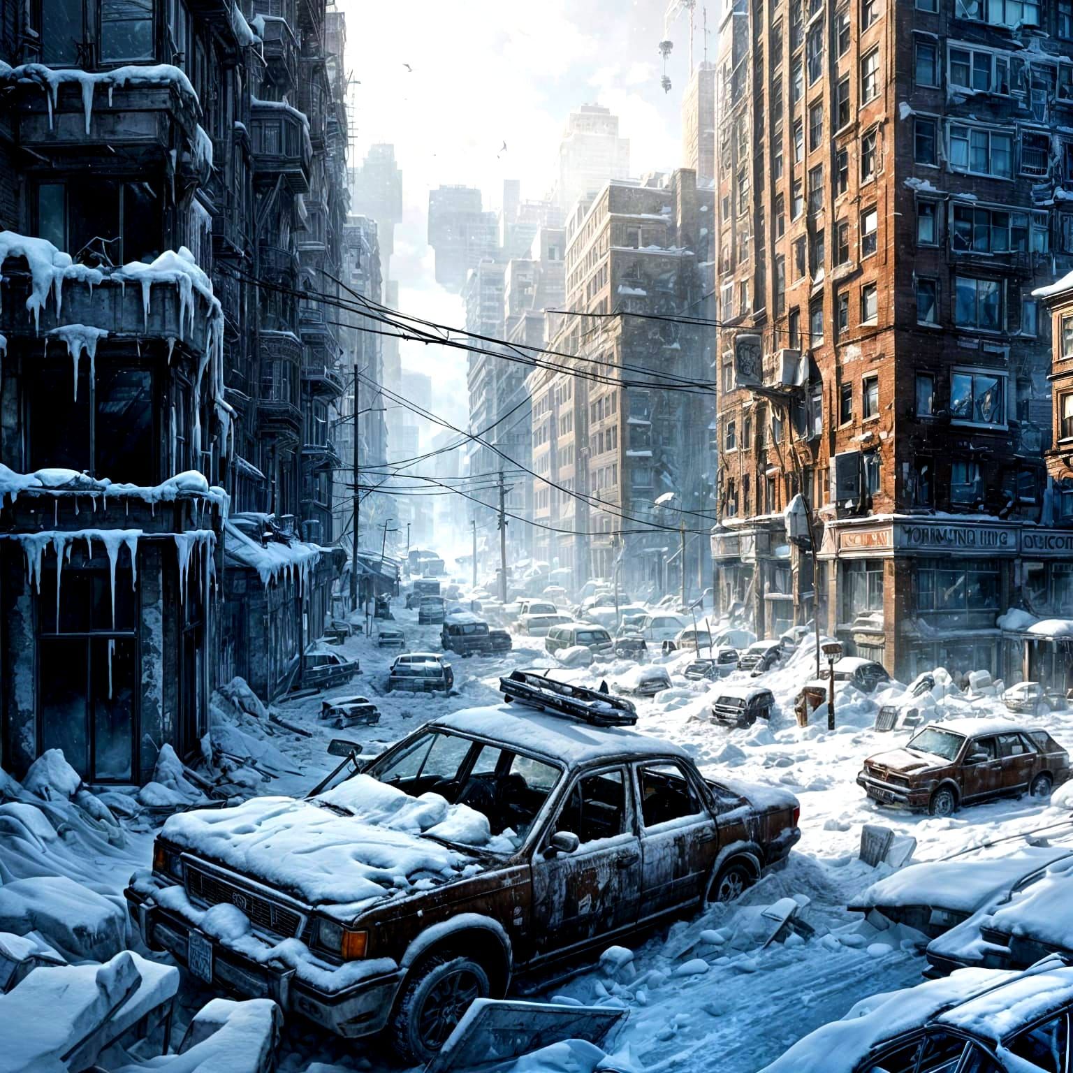 Winter's Ruin in a Post-Apocalyptic Metropolis