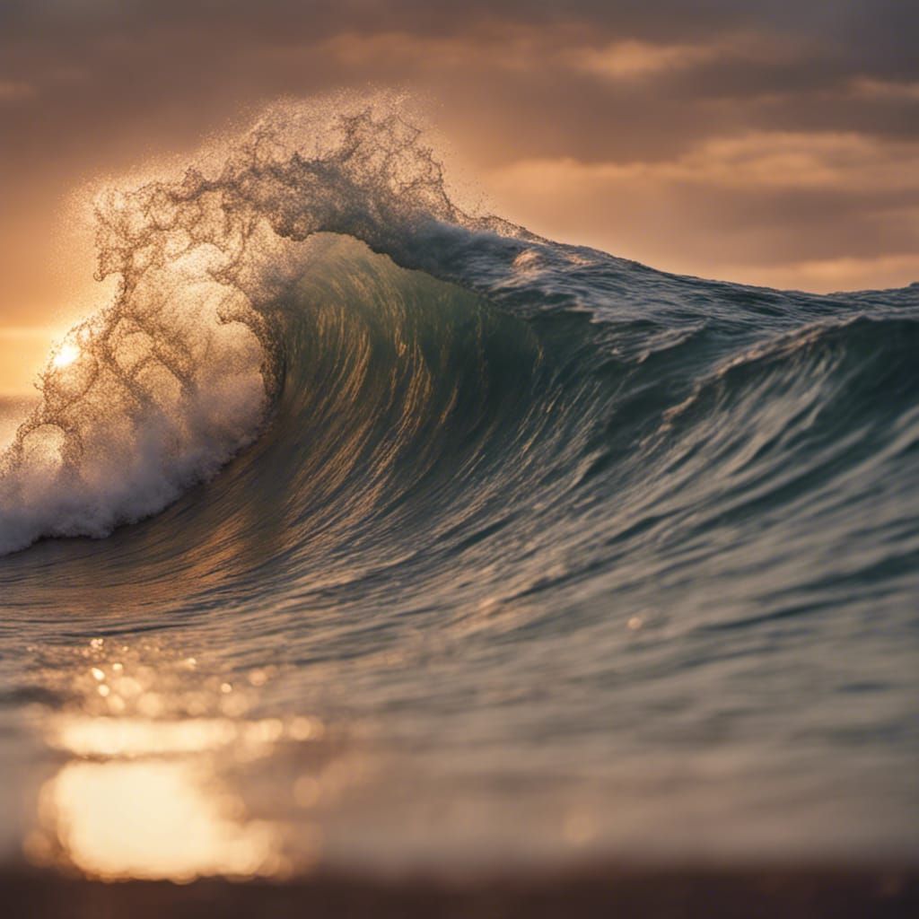 Breaking Wave at Sunset: Professional Photography