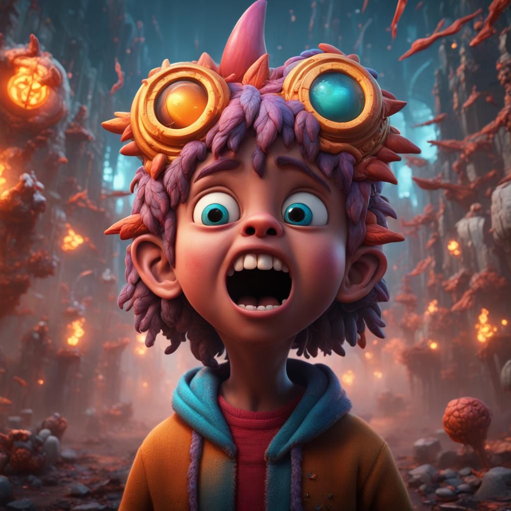 Child's Hurt Emotions: Detailed Fantasy Art