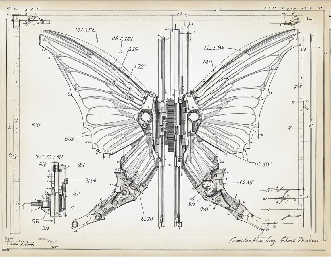 Mechanical Articulated Wing Patent Drawing