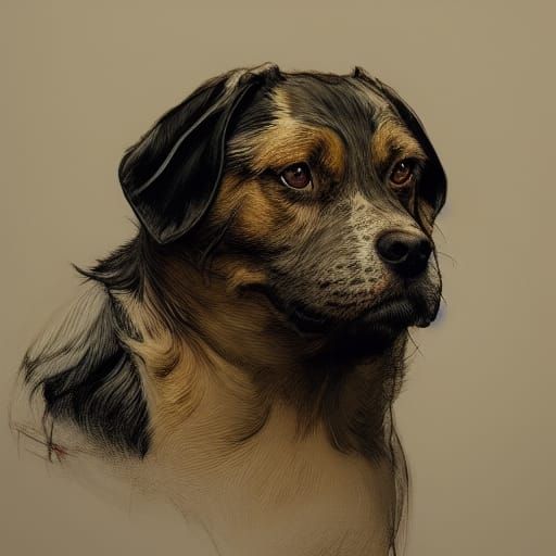 Hyperdetailed Dog Portrait in Unreal Engine 5