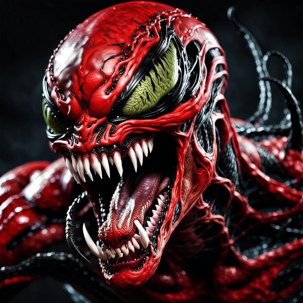 Menacing Venom Symbiote with Sinister Intent