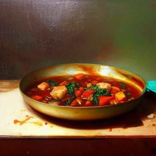 Spanish Stew Still Life: Oil Painting