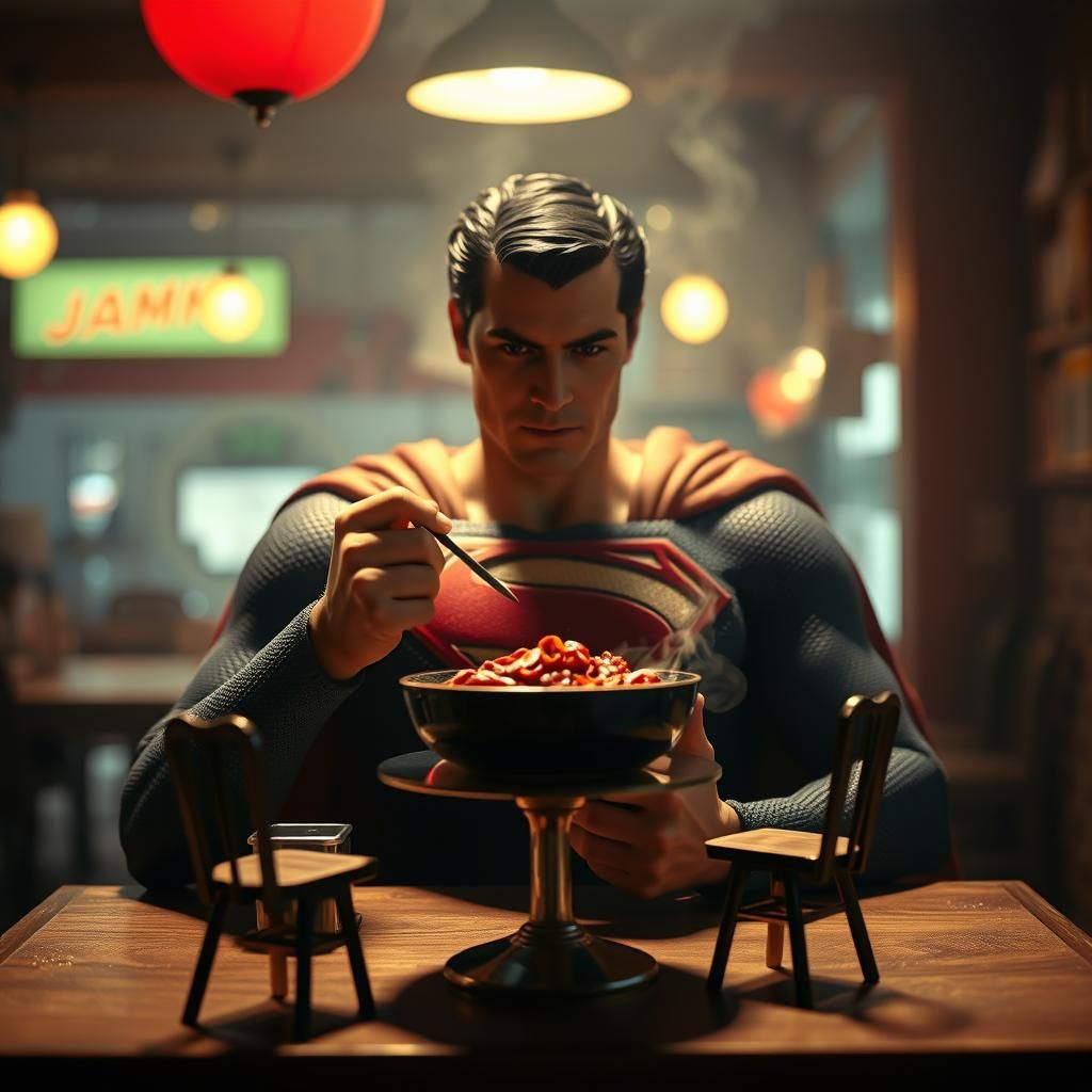 Superman Enjoys Chili: A Cinematic Portrait