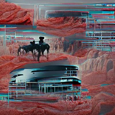 Neon Cityscape in Cyberpunk Style