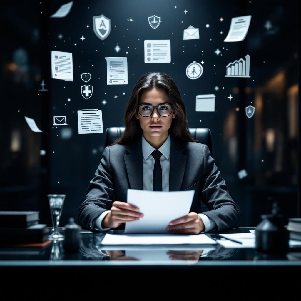 Modern Legal Team Surrounded by Legal Documents