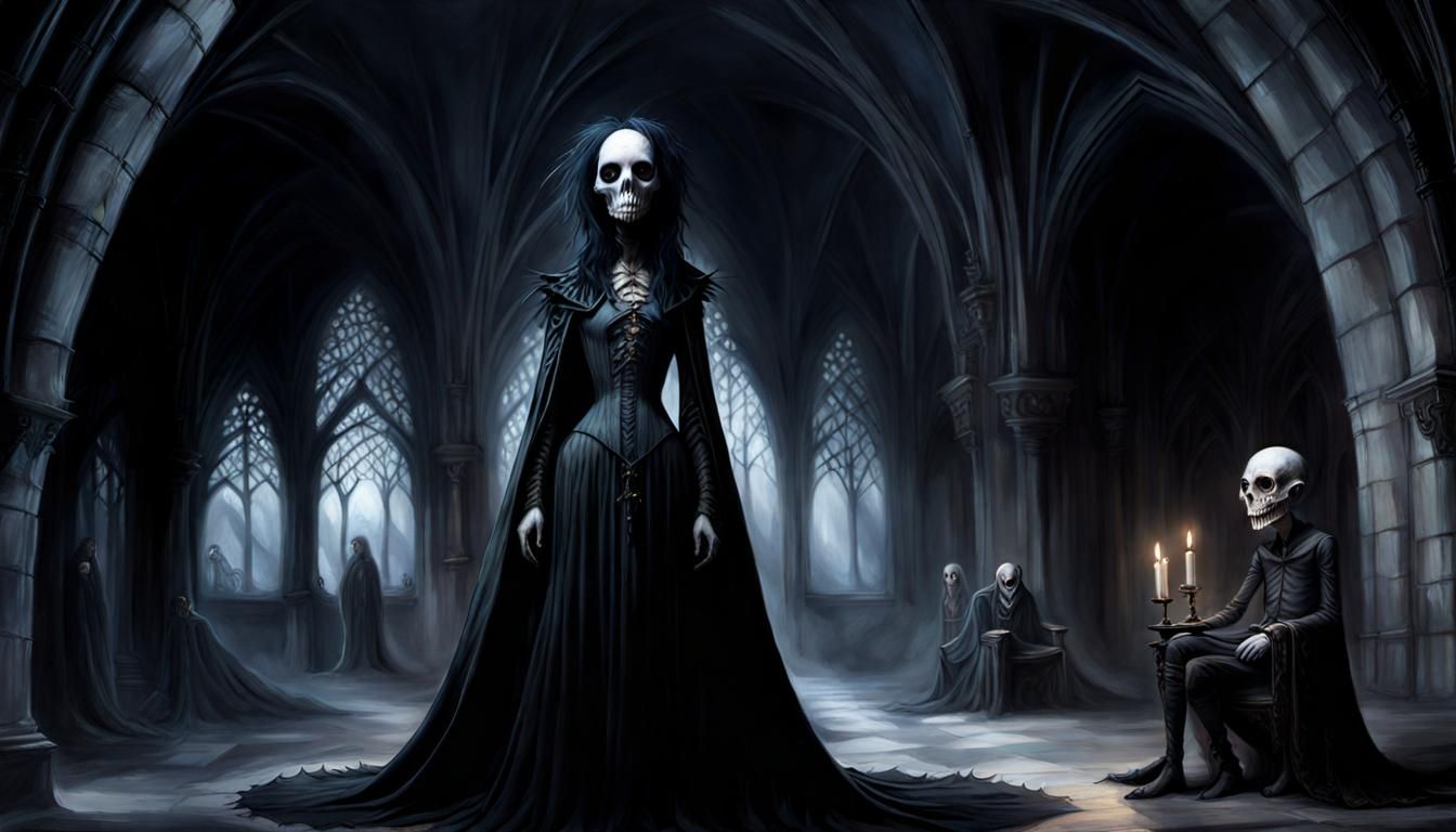 Gothic Fantasy: Empty Seats in a Dark Hall