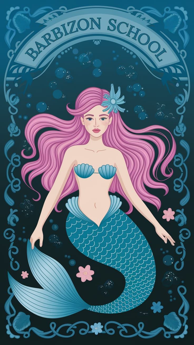 Mermaid in the Style of Barbizon School