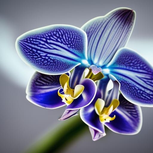 Stunning Close-Up of a Blue Orchid