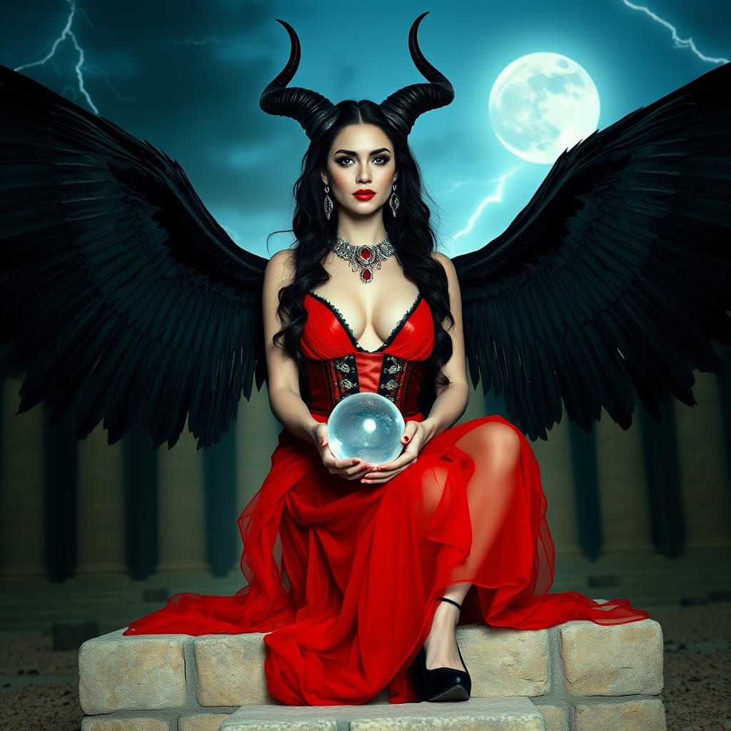 Goddess with Wings on Babylonian Temple