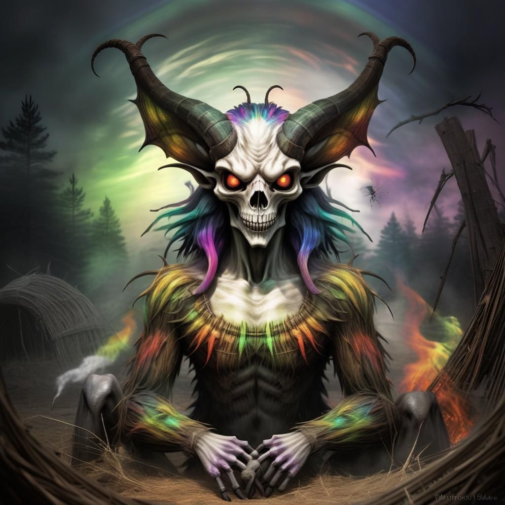 Anime Girl in Splatterpunk Occult Revelation