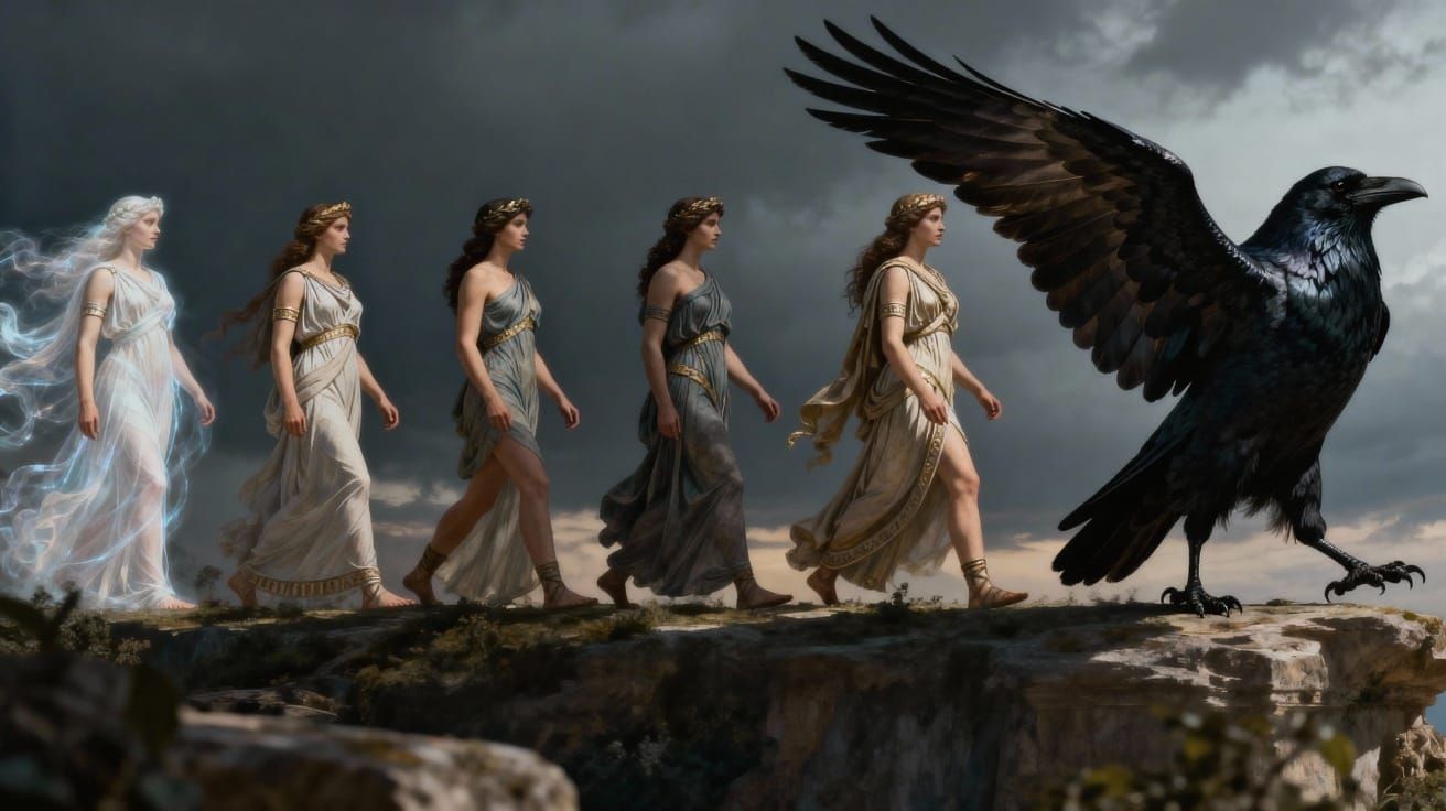 Abstract Geometric Shapes Floating in Space