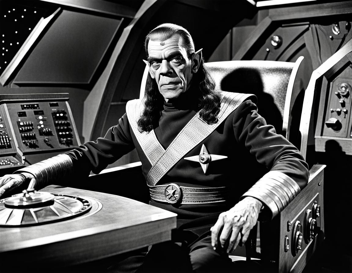 Karloff as Klingon Commander Kang in Technicolor Style