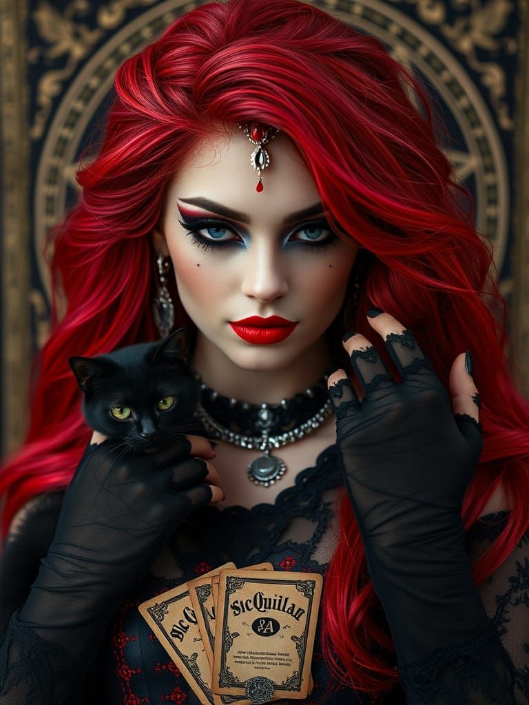 Mystical Goddess in Dark Elegance