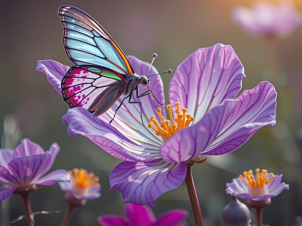 Surreal, Futuristic Bloom in Cyberpunk Style