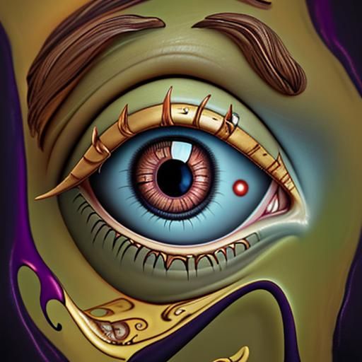 Surreal Cyclops with Intricate Eye, Dali Style
