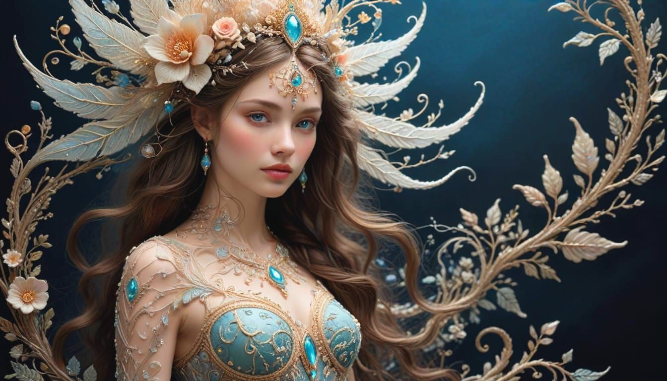 Ethereal Embroidered Fantasy Art