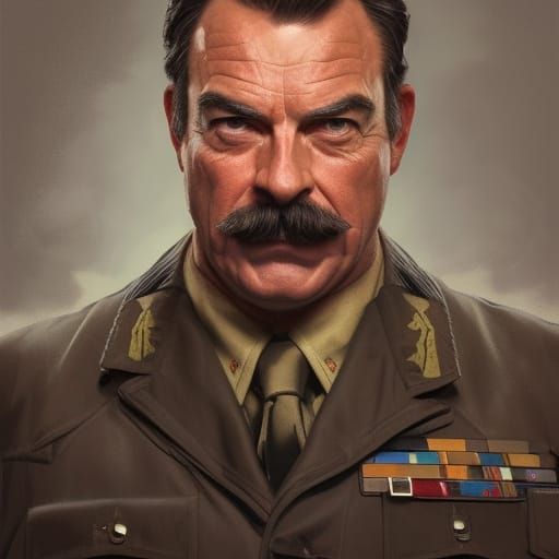Tom Selleck as General Thunderbolt Ross: Hyperdetailed Portr...