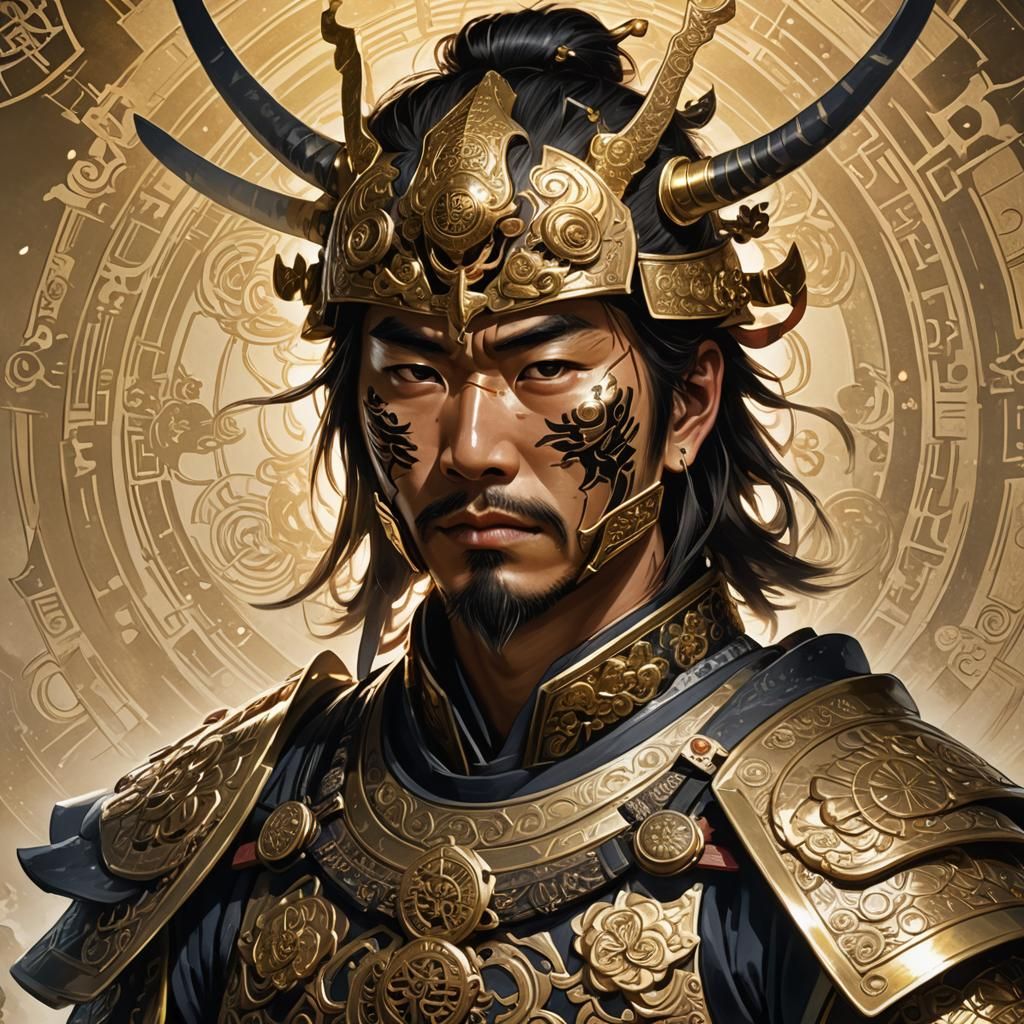 Samurai in Mystical Armor Concept Art