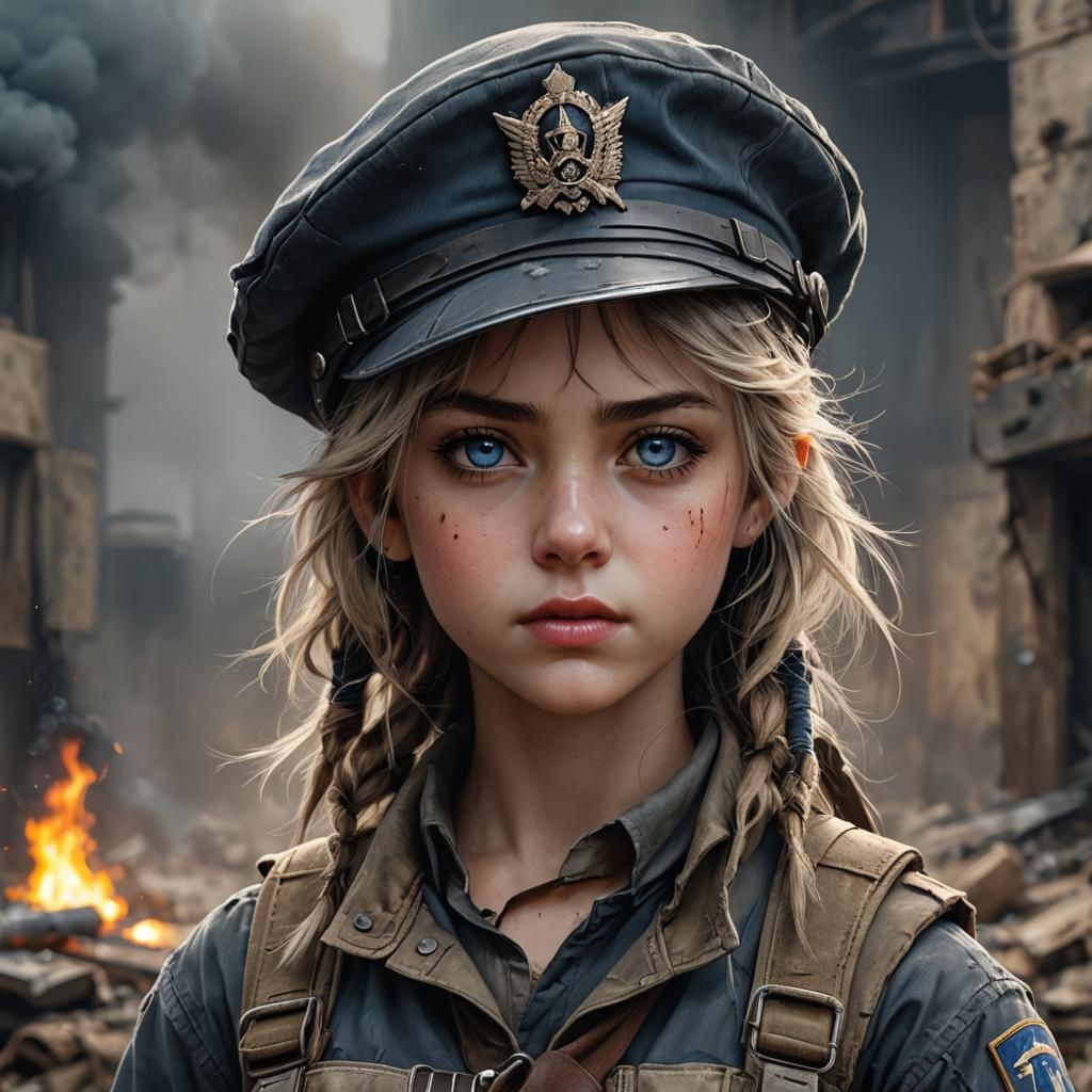 Post-Apocalyptic Child Soldier Portrait
