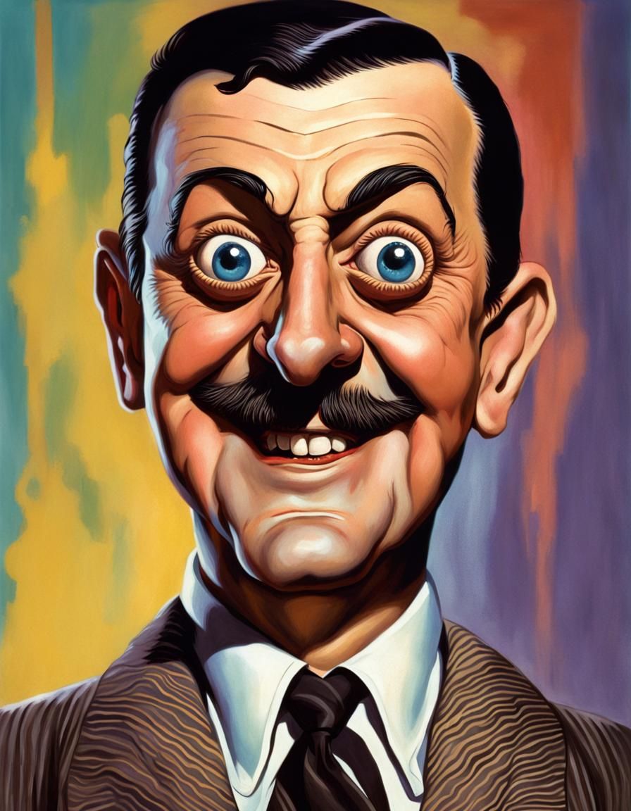 Young Gomez Addams Portrait in Hyperrealistic Style