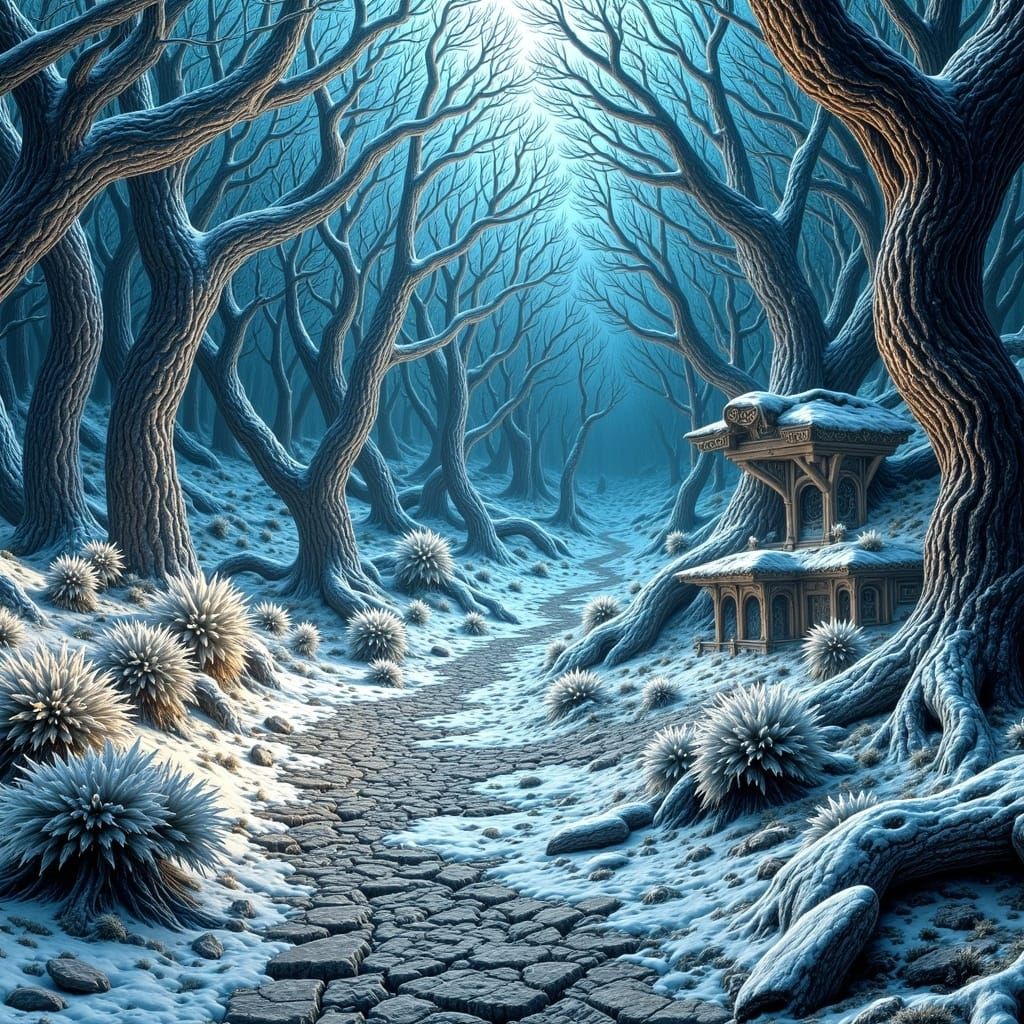 Vibrant Surrealism: Winter Memories in Glass Prisons