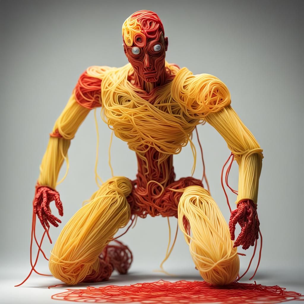 Spaghetti Cyborg Robot: A Culinary Creation