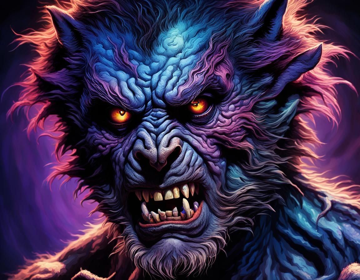 A Man Becomoing A Werewolf