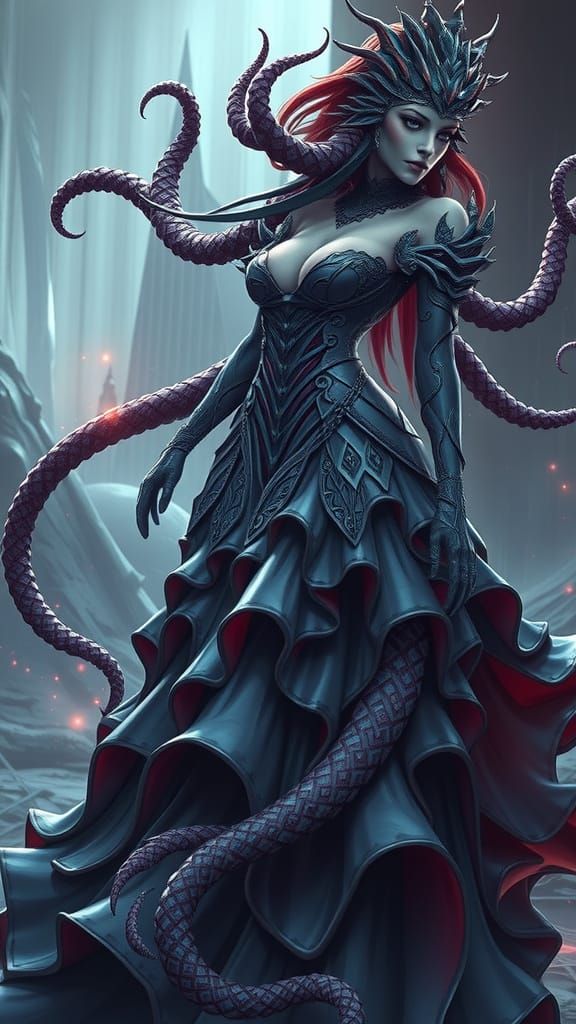 Fantasy Scylla: Sexy Tentacle Monster Lady