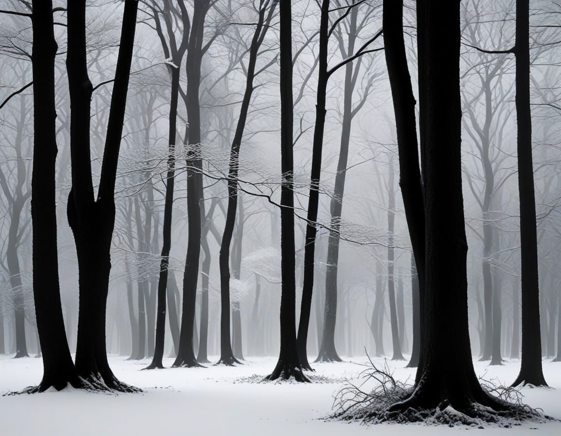 Wintery Landscape with Enigmatic Figure