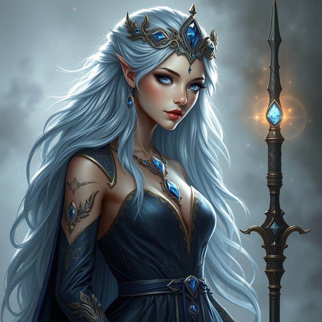 Majestic Ayleid Queen in Ethereal, Mystical Realism Style
